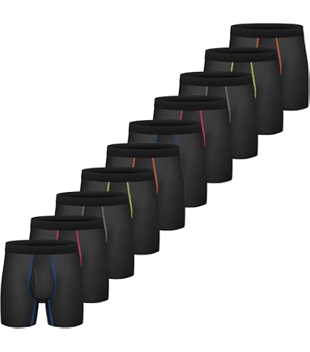 Active 23 Mens Multipack Dry Fit Performance Boxer Briefs for Men